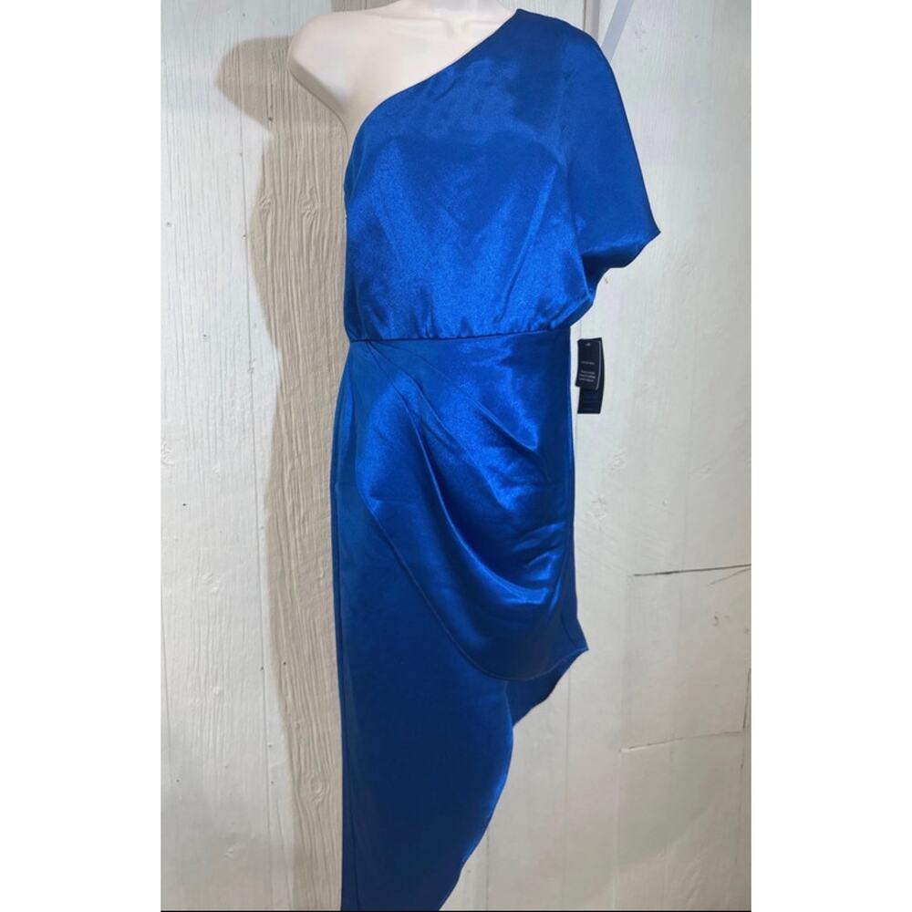 NEW! Aidan Mattox Crepe One Shoulder Gown
